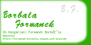 borbala formanek business card